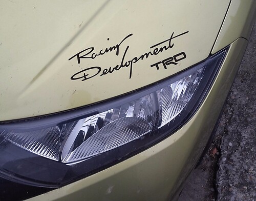 Calcomanía de vinilo para capó Racing Development TRD para Toyota Tundra