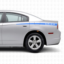 Calcomanía de vinilo lateral con franjas cónicas H/O 5.7L para Dodge Charger 2011-2014_2