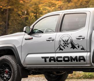 Calcomanía de franja lateral con gráficos de expedición a las montañas Toyota Tacoma TRD Sport