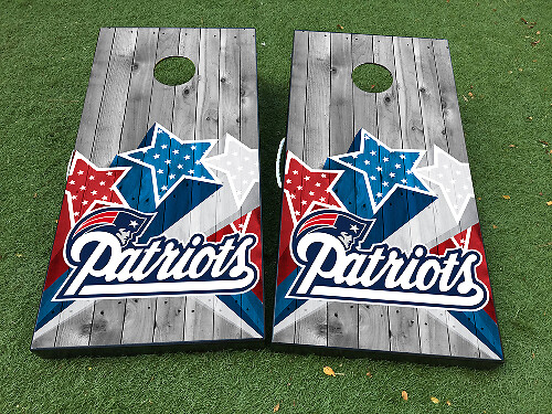 Set de Vinilo Adhesivo para Tablero de Cornhole Inspirado en Fútbol Americano de los Patriots