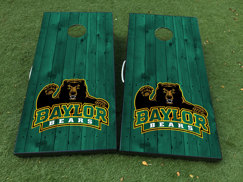 Calcomanía de juego de mesa Cornhole del equipo de fútbol de los osos de la Universidad de Baylor, envolturas de vinilo con laminado