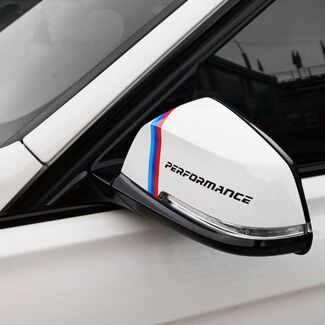 2 uds pegatinas de decoración de espejo de coche calcomanías de vinilo deportivas de rendimiento para BMW
