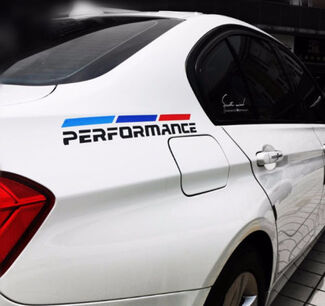 Calcomanías de vinilo Tricolor para carrocería de coche, pegatinas decorativas deportivas de rendimiento para BMW
