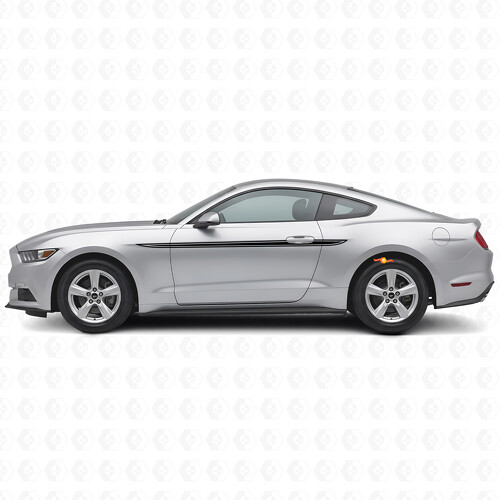 Calcomanía de vinilo lateral con franjas de contorno de acento para Ford Mustang 2015-2020_1