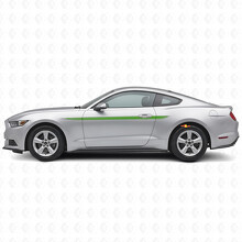 Calcomanía de vinilo lateral con franjas de contorno de acento para Ford Mustang 2015-2020_3