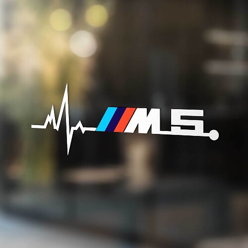 Juego de calcomanías de ventana Heartbeat para BMW M5 (2 piezas)