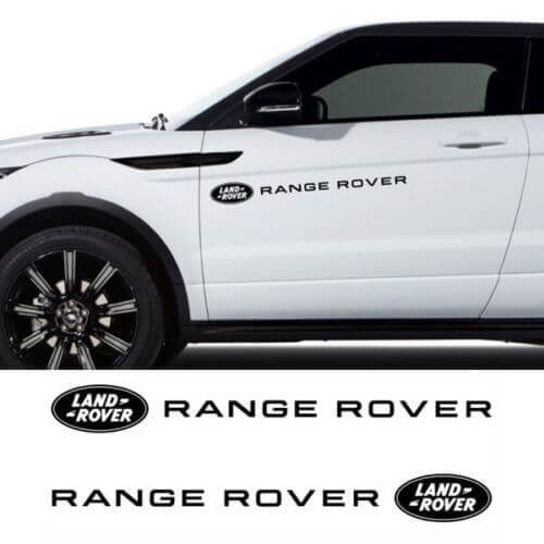 Juego de pegatinas de vinilo con el logo lateral Range Rover para Land Rover
