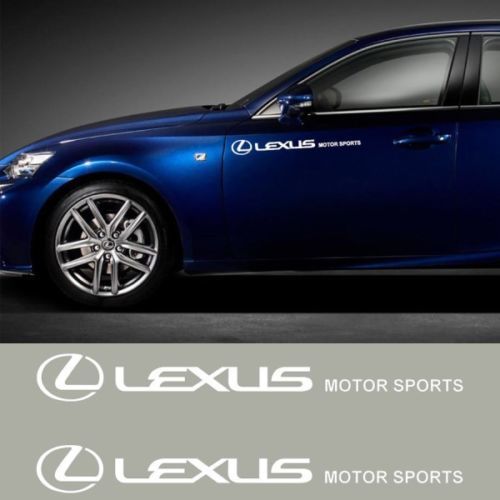 Calcomanía de vinilo Lexus blanca brillante o negra con logotipo superpuesto IS GS LS RC