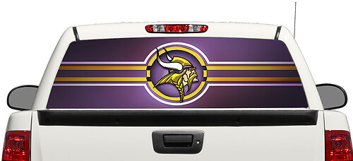 Calcomanía adhesiva de vinilo para ventana trasera de los Minnesota Vikings de la NFL