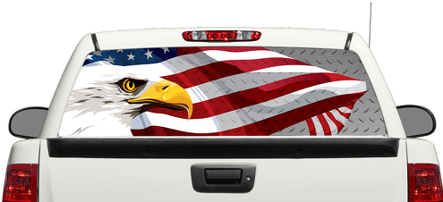 American Eagle USA bandera acero ventana trasera calcomanía pegatina camioneta SUV coche 3