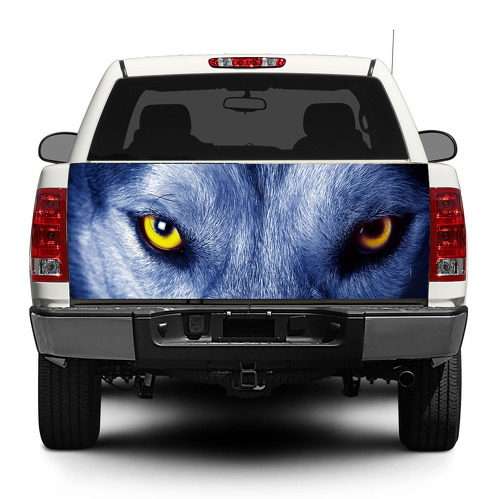 Wolf Eyes Hunter Tailgate Decal Sticker Wrap Pickup Truck SUV Car