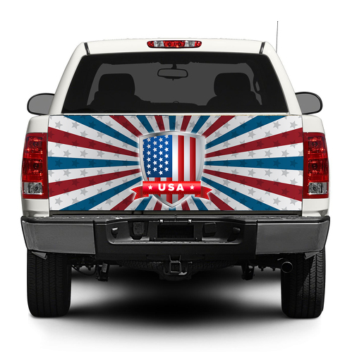 Bandera estadounidense EE. UU. Portón trasero Calcomanía Calcomanía Envoltura Camioneta SUV Coche
