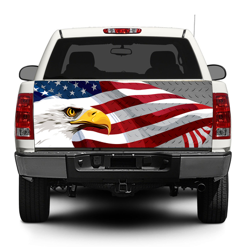American Eagle EE. UU. Bandera Acero Tailgate Decal Sticker Wrap Pick-up Truck SUV Car