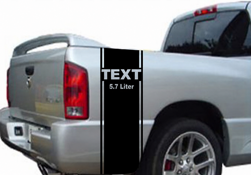2x Calcomanías personalizadas de vinilo con raya 5.7 litros para camioneta Dodge Ram