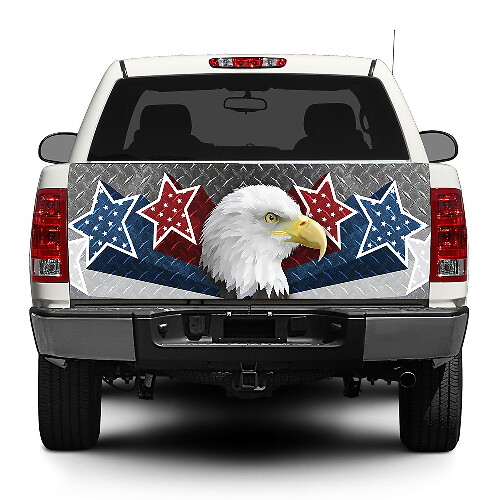 Calcomanía envolvente American Eagle USA Stars para portón trasero de camionetas y SUVs