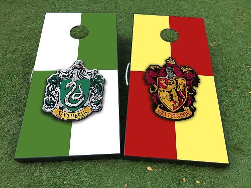 Set de vinilos adhesivos para tablero de lanzamiento de bolsas de Slytherin y Gryffindor