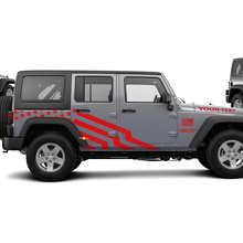 Calcomanía Vinilo Lateral con Bandera de EE.UU. para Jeep Wrangler_3