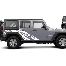 Kit de calcomanías de vinilo con diseño de salpicadura recta para Jeep Wrangler Unlimited JK_2