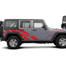 Kit de calcomanías de vinilo con diseño de salpicadura recta para Jeep Wrangler Unlimited JK_3