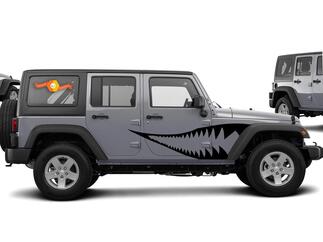 Calcomanía gráfica Warhawk para Jeep Wrangler Unlimited JK 4 puertas 07-17