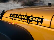 WRANGLER JEEP Calcomanía Etiqueta engomada salpicaduras de sangre capucha gráficos SAHARA o RUBICON JK 2