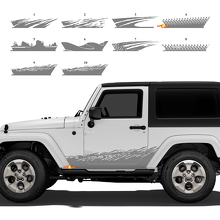 Vinilo adhesivo personalizado de gráficos para puertas laterales Splash para Jeep Wrangler JK_2