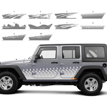 Kit de Calcomanías Vinílicas Personalizadas para Puertas Laterales Splash para Jeep Wrangler JK 2
