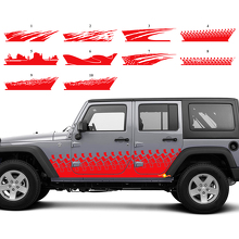 Kit de Calcomanías Vinílicas Personalizadas para Puertas Laterales Splash para Jeep Wrangler JK 3