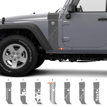 Calcomanía de vinilo con franjas personalizadas para capó y guardabarros para Jeep Wrangler JK 2