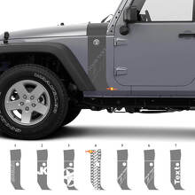 Calcomanía de vinilo con franjas personalizadas para capó y guardabarros para Jeep Wrangler JK_2