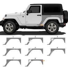 Juego de vinilos personalizados para panel trasero lateral para Jeep Wrangler JK_2