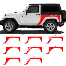 Juego de vinilos personalizados para panel trasero lateral para Jeep Wrangler JK_3