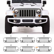 Vinilo adhesivo negro para parrilla personalizada para Jeep Wrangler JK Rubicon_2