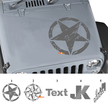 Calcomanía de vinilo para capó con gráficos personalizados para Jeep Wrangler Rubicon JK_2