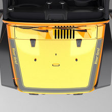 Calcomanía de vinilo de franjas para capó perimetral para Jeep Wrangler Rubicon_2