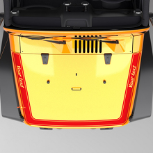 Calcomanía de vinilo de franjas para capó perimetral para Jeep Wrangler Rubicon_3