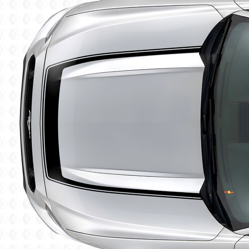 Franja con contorno exterior adhesivo de vinilo para capó Musclecar Musclecarmodel 2015-2020_1