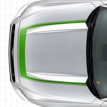 Franja con contorno exterior adhesivo de vinilo para capó Musclecar Musclecarmodel 2015-2020_3