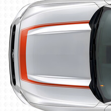 Franja con contorno exterior adhesivo de vinilo para capó Musclecar Musclecarmodel 2015-2020_4