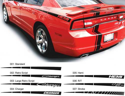 Dodge Charger Quarter Spear Hemi RT Calcomanía adhesiva Los gráficos laterales se adaptan a los modelos 2011-2014