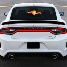Dodge Charger Rear Spoiler Hemi RT Calcomanía gráfica compatible con modelos 2011-2014 2