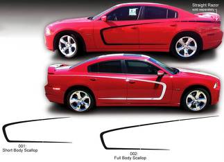 Dodge Charger Body Scallop side Decal Sticker gráficos se adapta a los modelos 2011-2020
