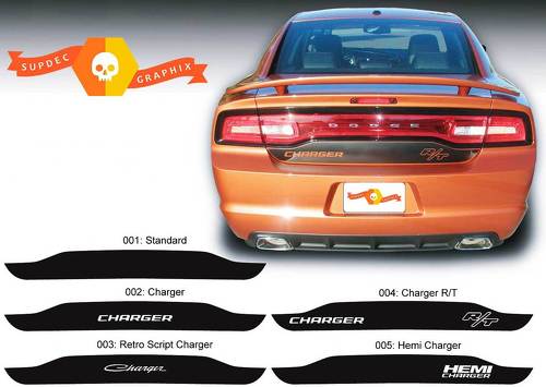 Calcomanía de apagón para maletero de Dodge Charger, gráficos Hemi RT para modelos 2011-2014