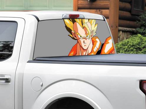 Anime Dragon Ball Z Gogeta Super Saiyan pegatina para ventana trasera camioneta camioneta SUV coche de cualquier tamaño