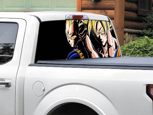 Calcomanía de ventana trasera de Anime Dragon Ball Z para camioneta, SUV, coche
