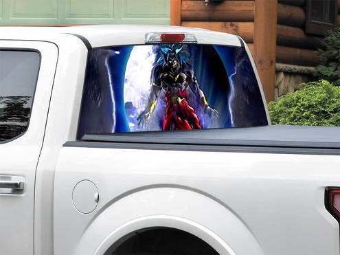 Broly Dragon Ball Z Legendary Super Saiyan Etiqueta de la ventana trasera Pegatina Camioneta SUV Coche de cualquier tamaño