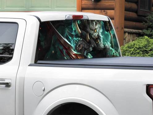 League Of Legends Rengar Etiqueta de la ventana trasera Etiqueta Camioneta SUV Coche de cualquier tamaño