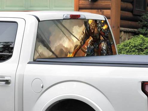 League Of Legends Wukong Etiqueta engomada de la ventana trasera Camioneta SUV Coche de cualquier tamaño