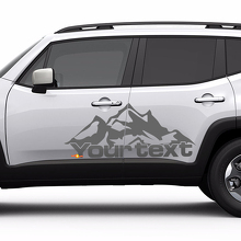 Adhesivo de Vinilo con Letras Estilo Montañas para Puerta Lateral para Jeep Renegade_2