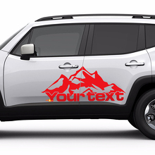 Adhesivo de Vinilo con Letras Estilo Montañas para Puerta Lateral para Jeep Renegade_3